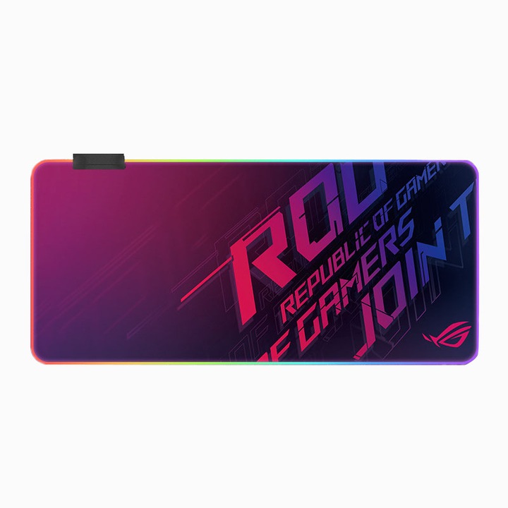 MousePad Gaming, KINSI, RGB светлини, неплъзгаща се, гумирана основа, 7 режима на осветяване, 800x300x4 mm, A901