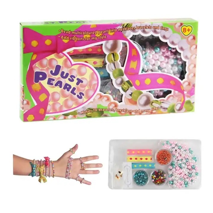 Set de creatie, margele de perle, Multicolor, 8 ani +