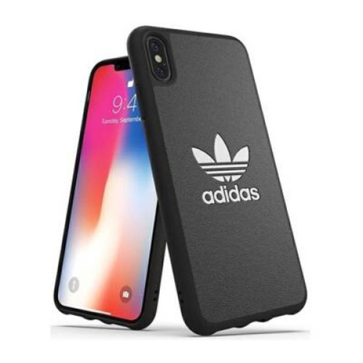 Husa telefon, Adidas, Pentru iPhone XS Max, Alb/Negru