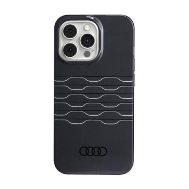 Audi IML MagSafe telefontok iPhone 13 Pro / 13 6.1", fekete, keménytok, poliuretán