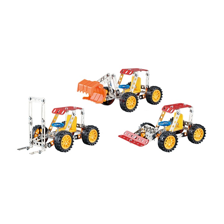 Puzzle metalic 3D in forma de utilaje 3in1, 122 de piese