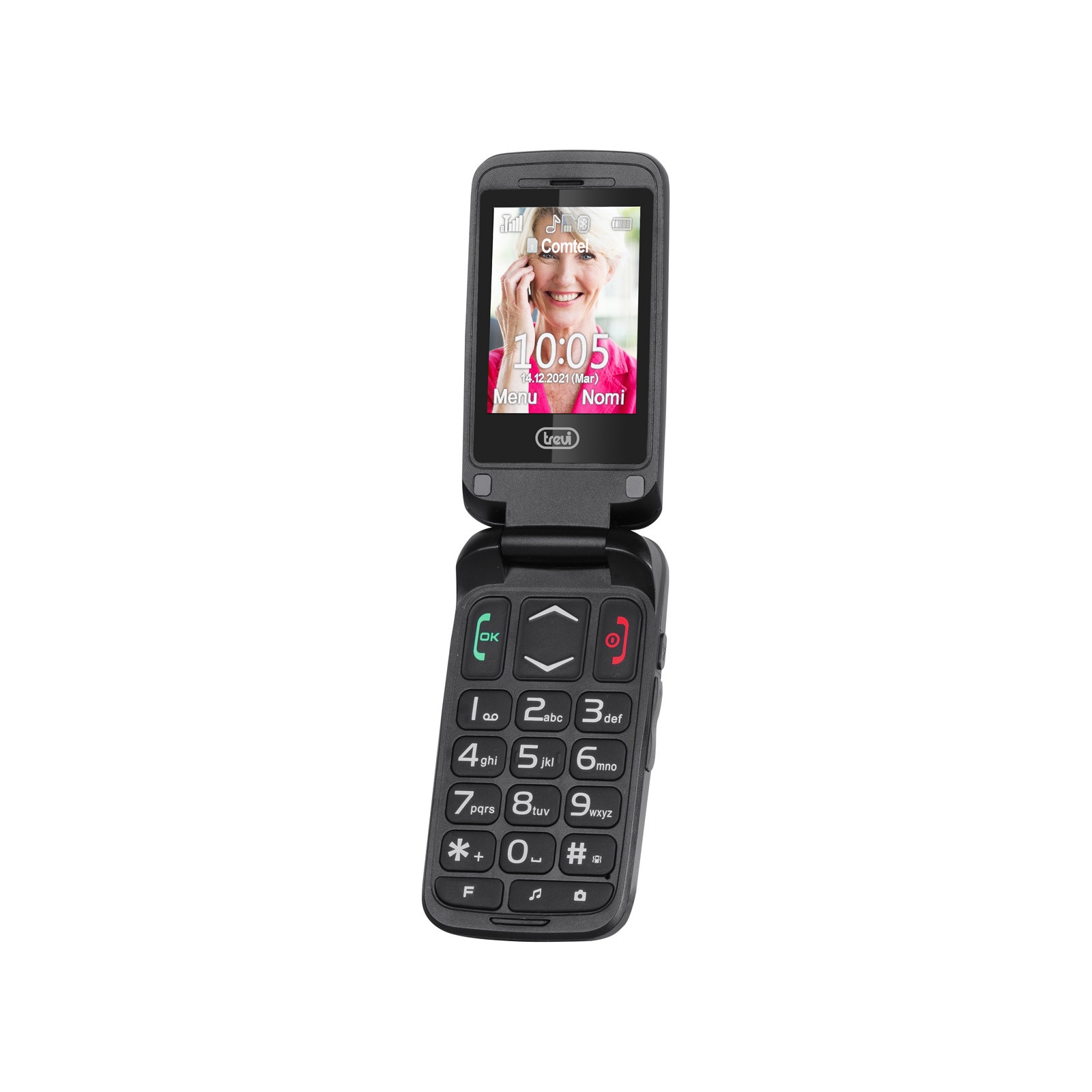 Telefon seniori Trevi FLX5000 pliabil, butoane mari, camera foto, radio ...