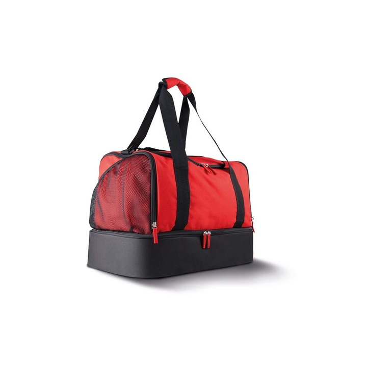 Спортна чанта, унисекс, 55x32x28см KI0618, Черна, Червена