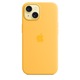 Husa de protectie Apple Silicone Case with MagSafe pentru iPhone 15, Sunshine