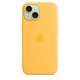 Husa de protectie Apple Silicone Case with MagSafe pentru iPhone 15, Sunshine