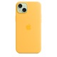 Husa de protectie Apple Silicone Case with MagSafe pentru iPhone 15 Plus, Sunshine