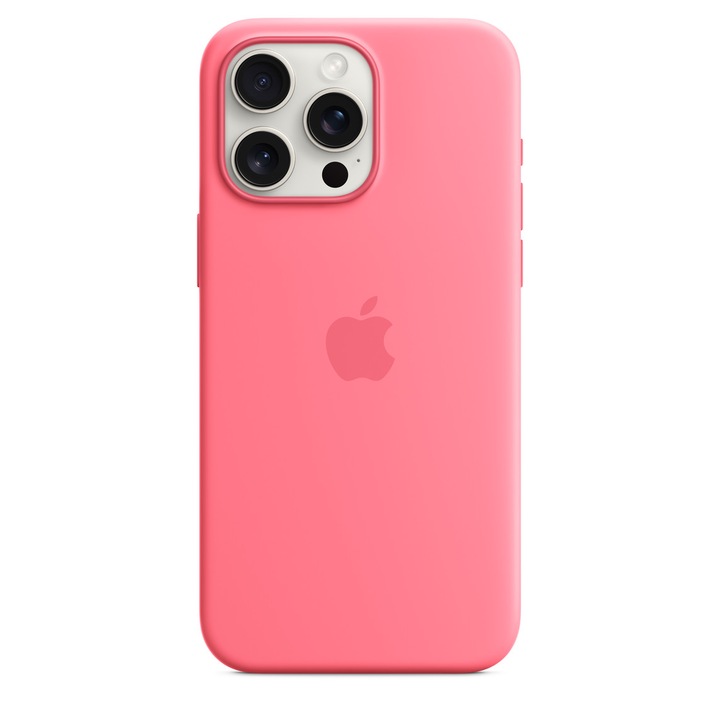 Защитен калъф Apple Silicone Case with MagSafe, За iPhone 15 Pro Max, Pink