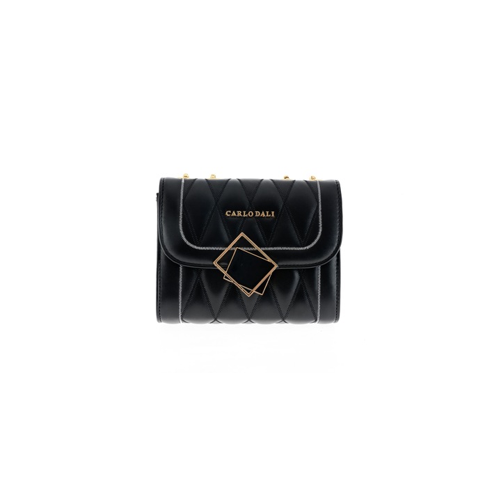 Carlo Dali, Geanta crossbody de piele ecologica Marmont, Negru