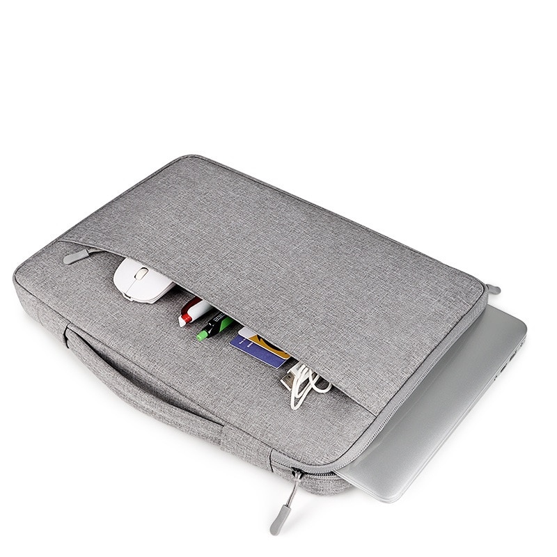 Husa laptop, Poliester, 14.1-15.4 inchi, Gri