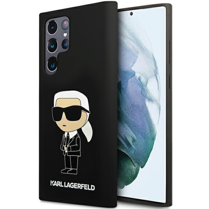 Кейс за Samsung S24 Ultra Karl Lagerfeld силиконов иконик черен