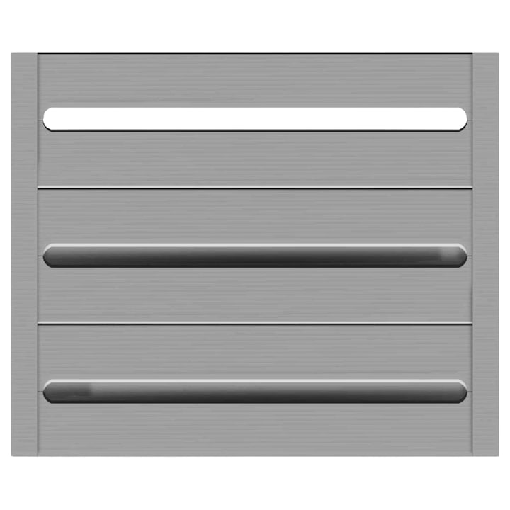 Set matrita gard, panou intreg, 6 matrite + 2 stalpi, model LIS M8, 9, 10, 11, plastic ABS, negru