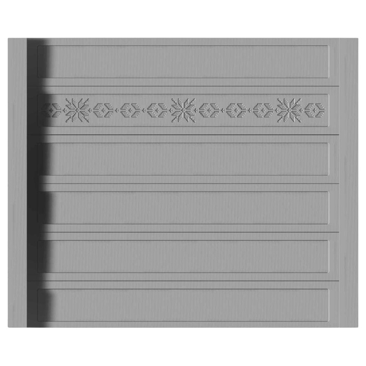 Set matrita gard, panou intreg, 6 matrite + 2 stalpi, model LIS M17, plastic ABS, negru