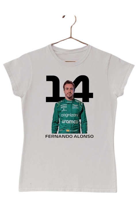 Fernando Alonso Formula 1 2024 női póló, fehér, L