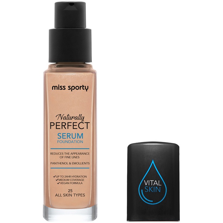Fond de ten Serum Miss Sporty Naturally Perfect 25 Warm, 30 ml