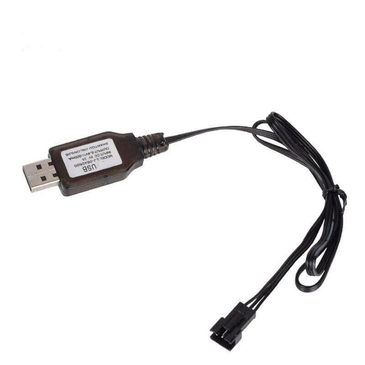 Универсален RC кабел за зареждане с SM-3P конектор за 2S 7.4V LiPo батерия - Съвместим с RC автомобили, самолети, дронове и лодки