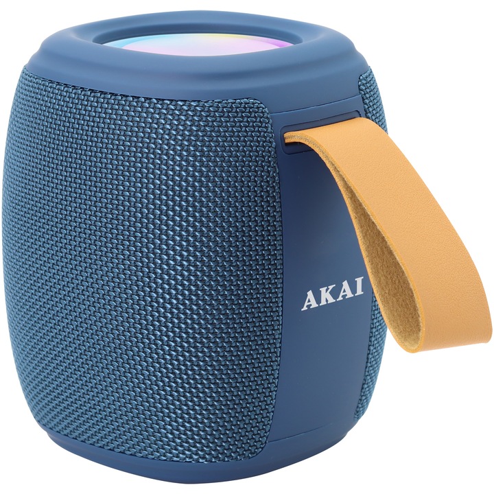 Akai ABTS-V5BL Hordozható hangszóró, Bluetooth, FM rádió, USB, Kék