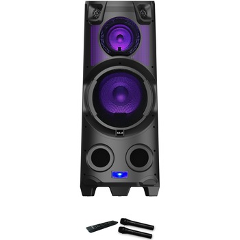 Boxa portabila activa Akai Party Speaker 500, 300W, Bluetooth, Radio FM, USB, Negru