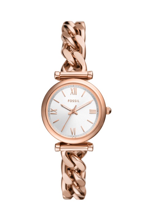 Fossil, Овален часовник с верижка, Rose Gold
