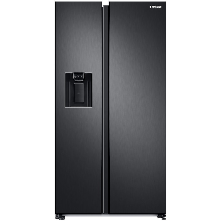 Side by side Samsung RS68CG882DB1EF, 634 l, Clasa D, Full No Frost, Twin Cooling Plus, Conversie Smart 5 in 1, Compresor Digital Inverter, WiFi, AI Energy, Smart Things, H 178 cm, Dark Inox
