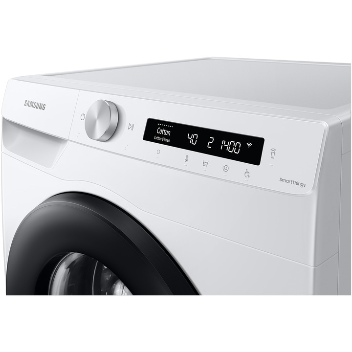 Masina de spalat rufe Samsung WW80T534DAWAS7, 8 kg, 1400 rpm, Clasa A, Motor Digital Inverter, Eco Bubble, Auto Dispenser, Steam Wash, WiFi Smart Things, AI Control, Alb