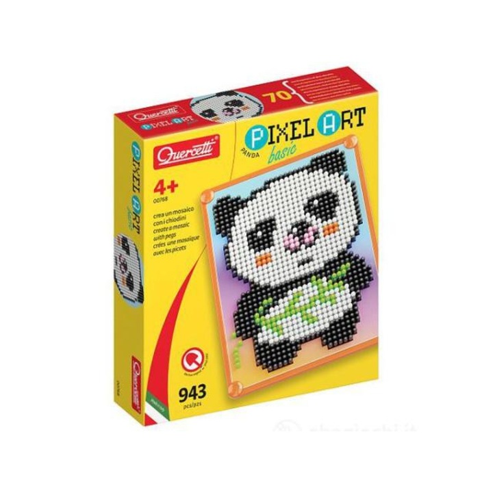 Quercetti 5007686 Quercetti: Pixel Art Panda pötyi