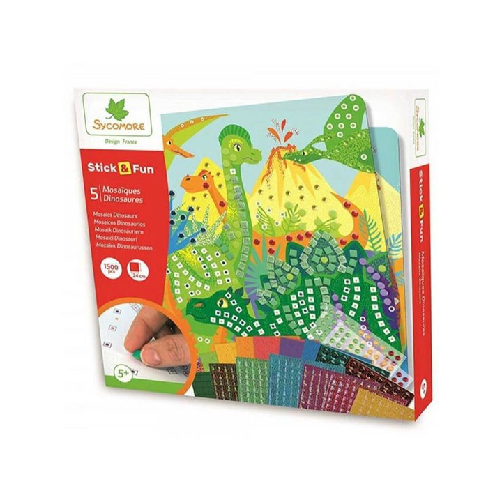 Set de Mozaic, Dinozauri Darpeje 3948067 Sycomore Stick'N Fun