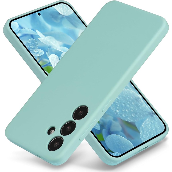 Калъф за Samsung Galaxy S24 Premium Silicon Daden®, защита на камерата, удароустойчив, премиум качество, циан