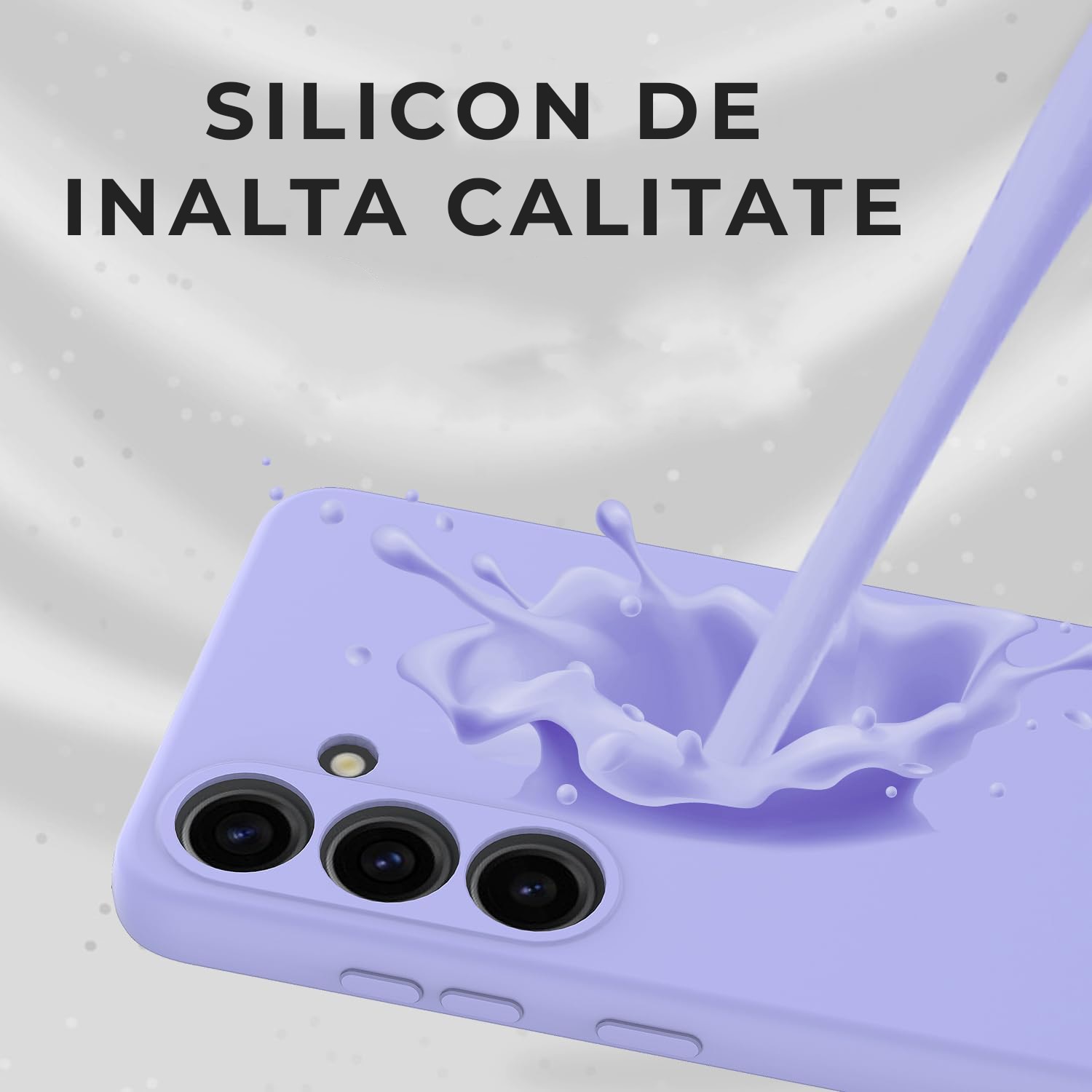 Husa pentru Samsung Galaxy S24 Premium Silicon Daden®, Protectie Camera, Antisoc, Calitate Premium, Liliac