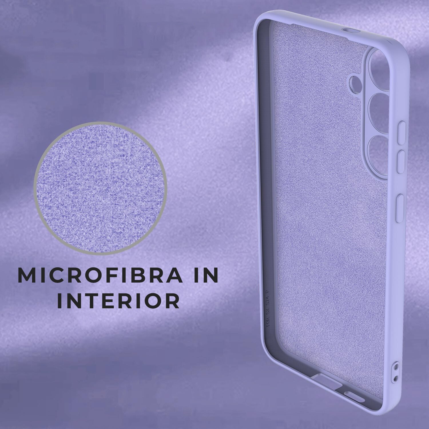 Husa pentru Samsung Galaxy S24 Premium Silicon Daden®, Protectie Camera, Antisoc, Calitate Premium, Liliac