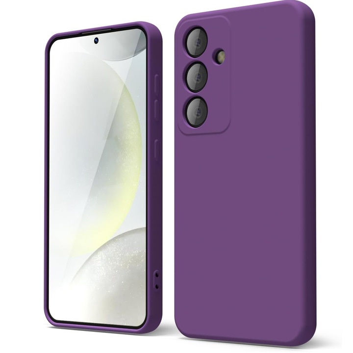 Калъф за Samsung Galaxy S24 Plus Premium Silicon Daden, Защита на камерата, Удароустойчив, Премиум качество, Тъмно лилав
