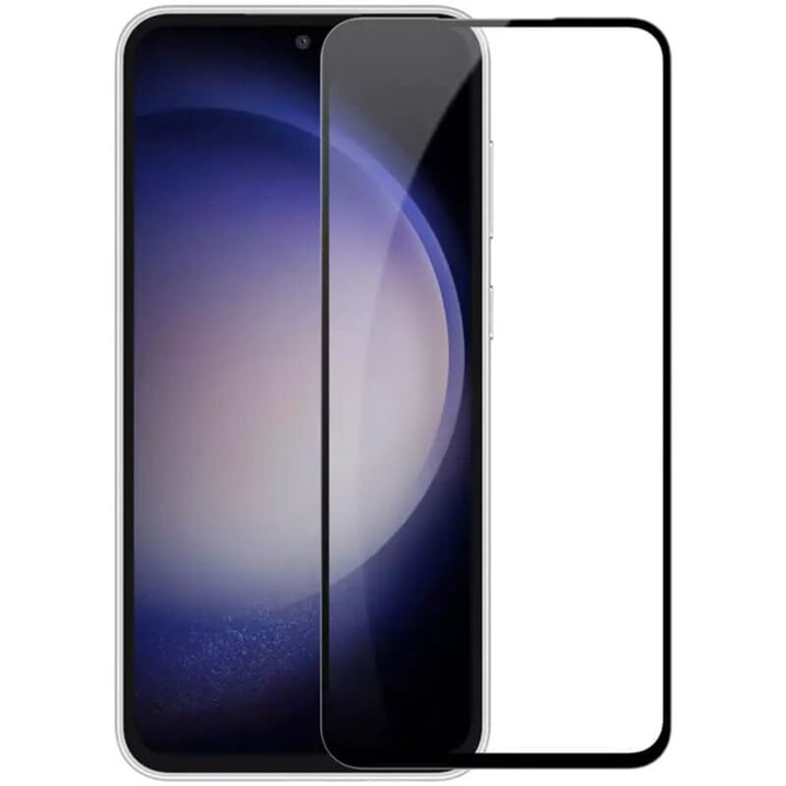 Folie de protectie compatibila cu Samsung Galaxy S23 FE, CP+Pro, sticla securizata, Negru-Transparent