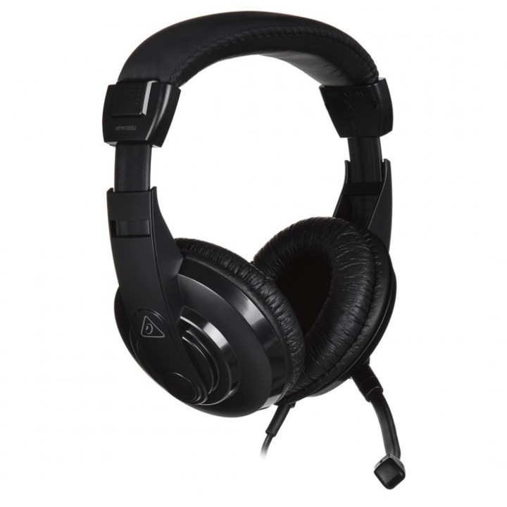 Vezetékes fejhallgató, Behringer HPM1100U, 96dB, 20-20000Hz, Beépített mikrofon, Fekete