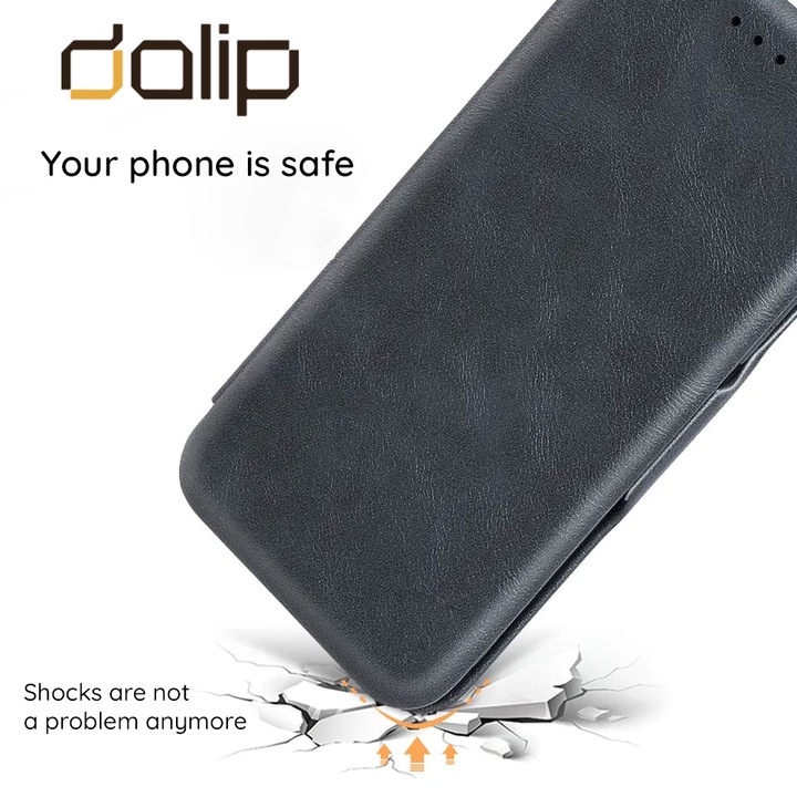 Кейс за Samsung Galaxy S24 Ultra, Dalip Flip Safe Protect, черен