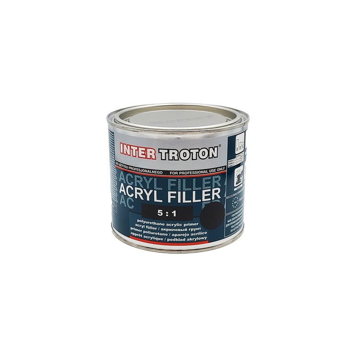 Filler acrilic Hs 5:1 Negru 0.5 L