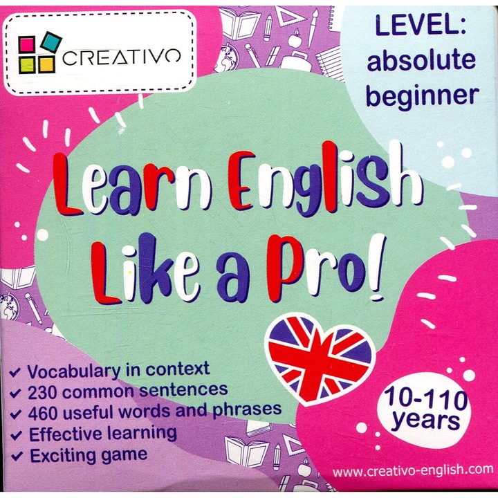 Learn English Like a Pro! Cards - Absolute Beginner- angol - kártya