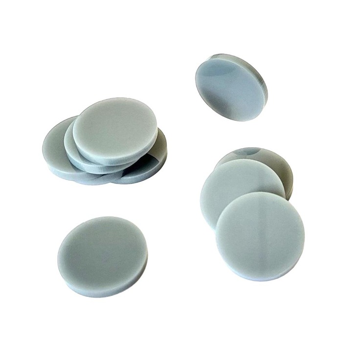 10 db-os token készlet, Crafters, akril, 22 mm, zöld