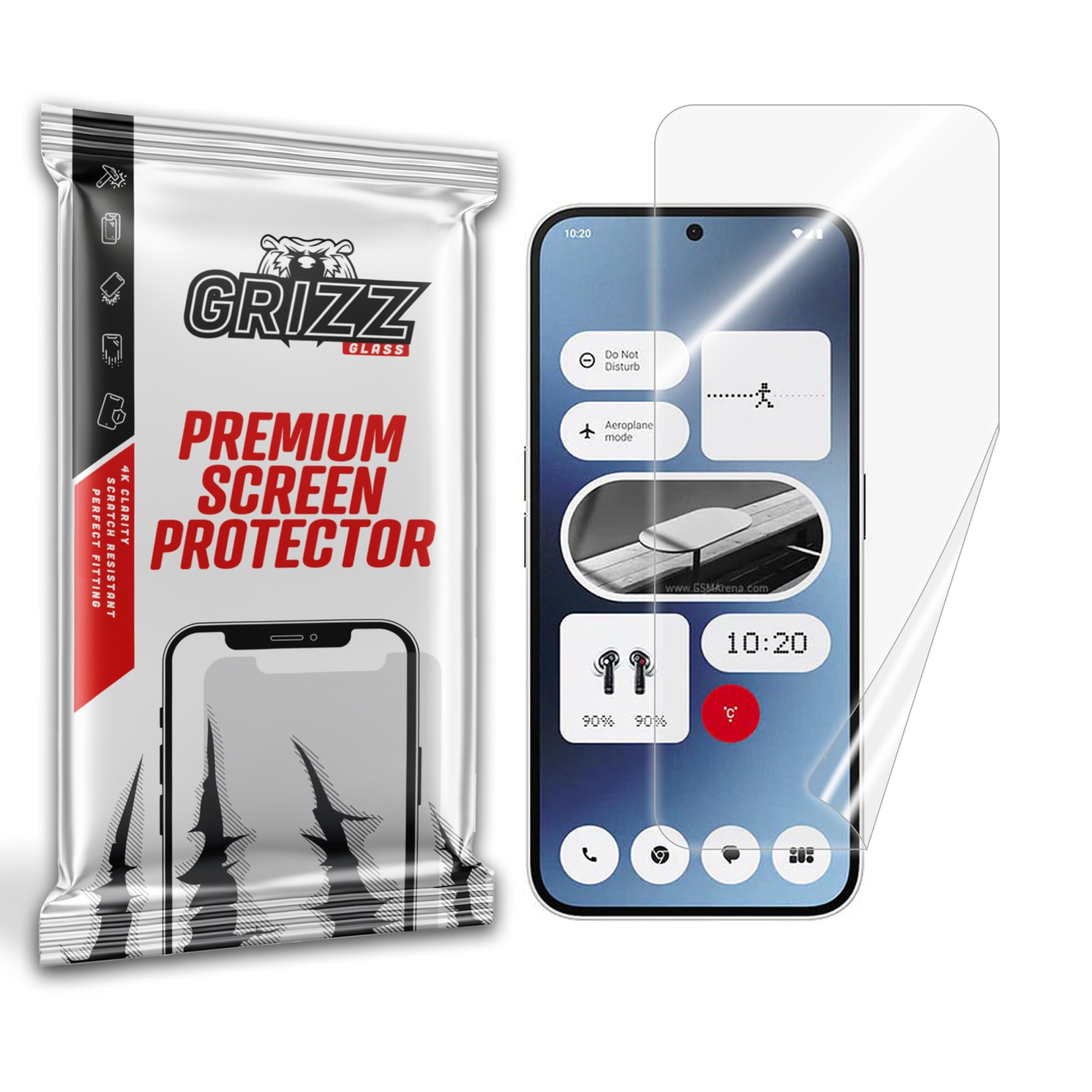 Folie de protectie pentru Nothing Phone 2a, Grizz Glass, ceramica, transparent