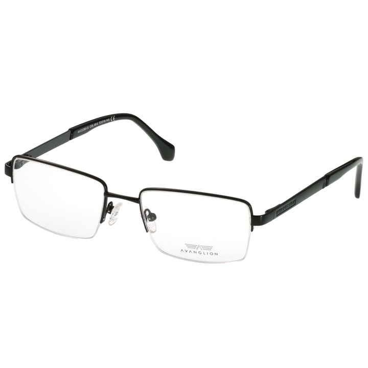 Рамки за очила Мъжки Avanglion AVO3280-53-40-6, Черни, Правоъгълни, 53 mm