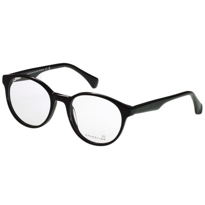Мъжки рамки за очила Avanglion AVO3664-48-300, черни, кръгли, 48 mm