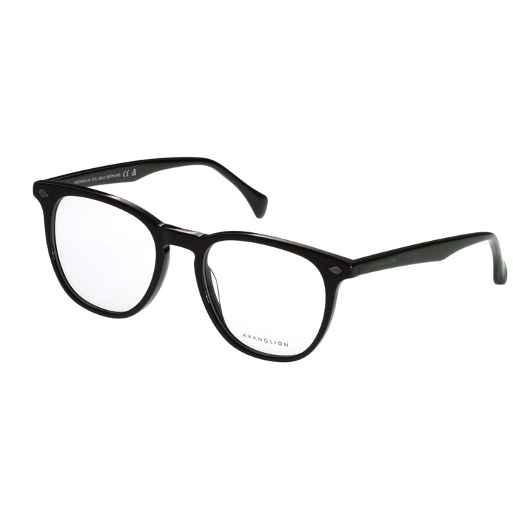 Мъжки рамки за очила Avanglion AVO3684-50-330-2, черни, кръгли, 50 mm
