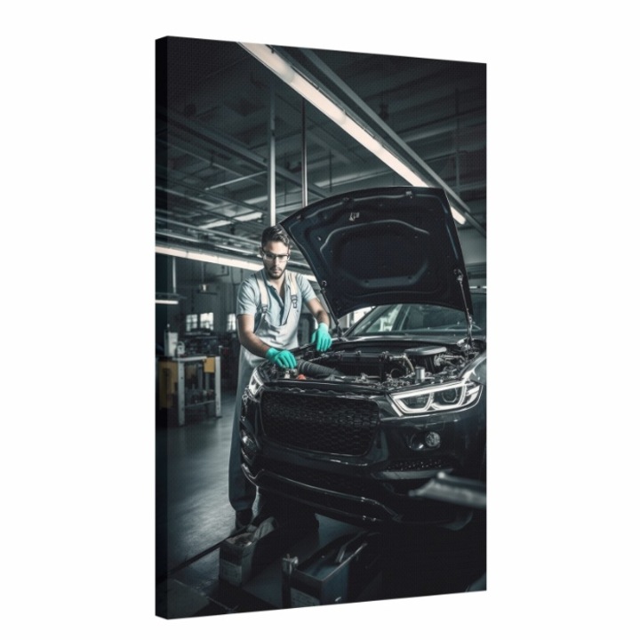 Tablou canvas, Mecanic service auto, Priti Global, 35x50 cm