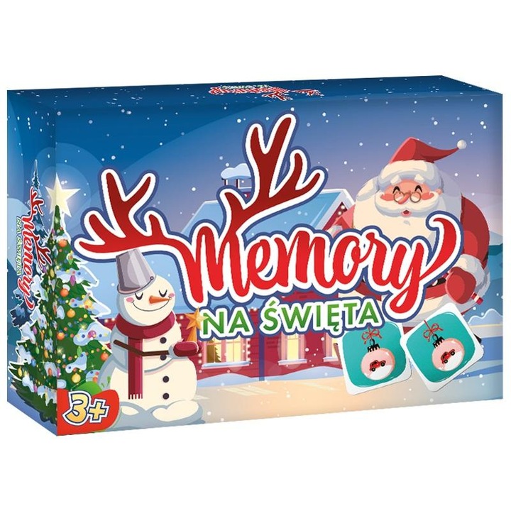 Joc de memorie Kangur Memory Na Swieta, tematica Craciun, multicolor, 3+ ani, model 581919