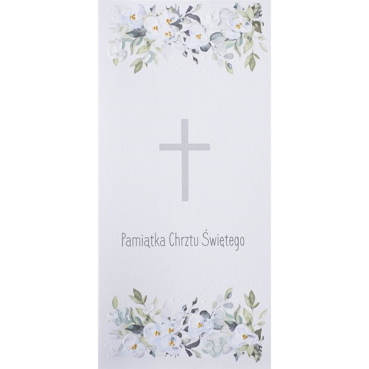 Set felicitare botez cu model, MAK, Alb