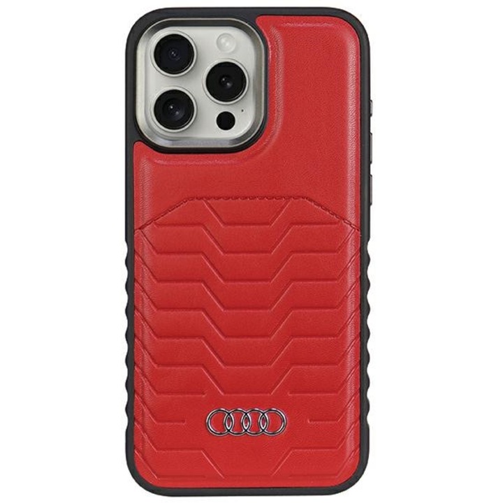 Audi Műbőr MagSafe Keménytok iPhone 14 Pro Max - Piros (AUDI000114)