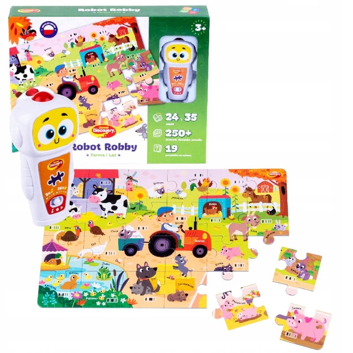Robot de jucarie Dumel Robby, 16 jocuri, sunete animale, multicolor, 3+