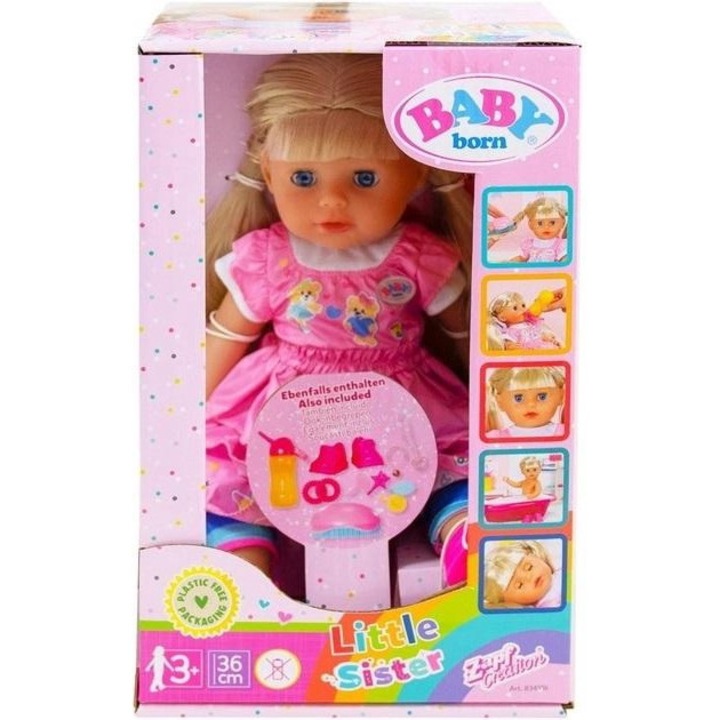 Кукла, Zapf, Пластмаса, 3+, Розова