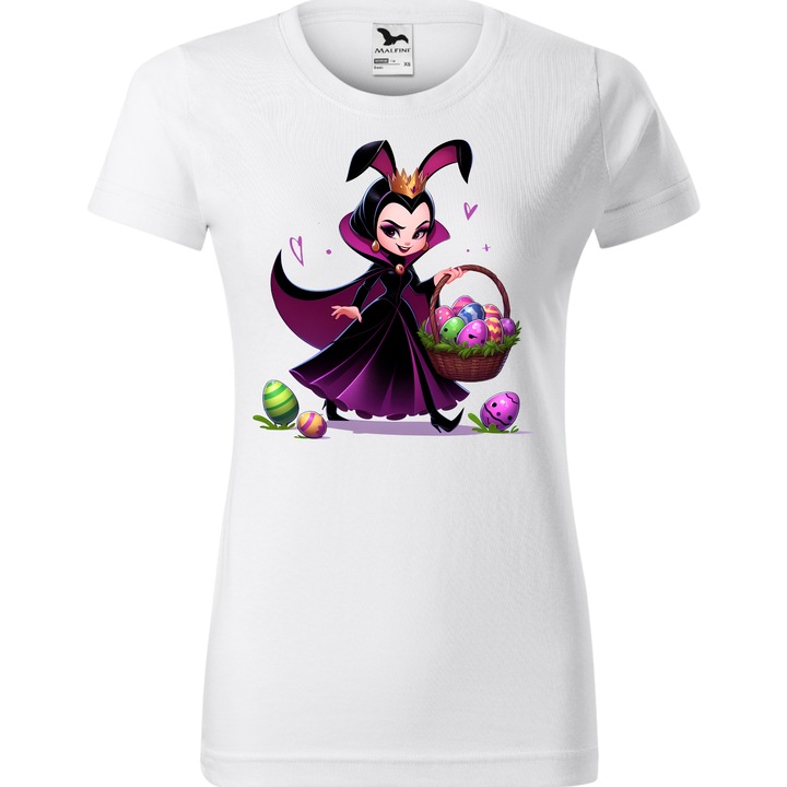 Tricou Paste, Personalizat Disney- Evil Queen, Bumbac 100%, Pentru Copii, Alb, 12 ani, 158 cm