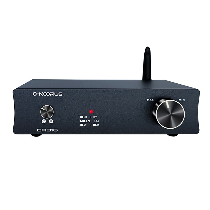 O-NOORUS OA316 двоен усилвател на мощност TPA3116 200W напълно балансиран HIFI клас D Bluetooth 5.0 приемник високоговорител Aptx RCA TRS вход черен