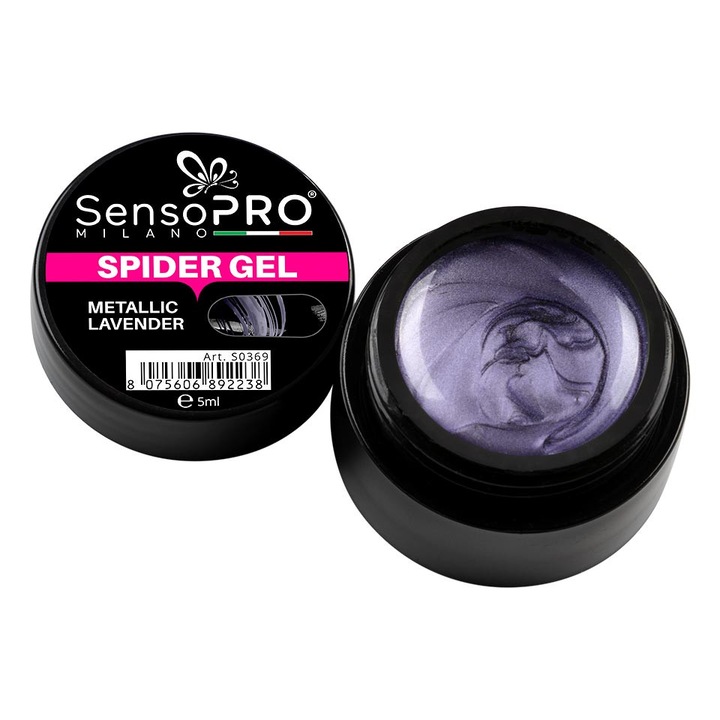 Gel Spider SensoPRO Metallic Lavender, 5 ml