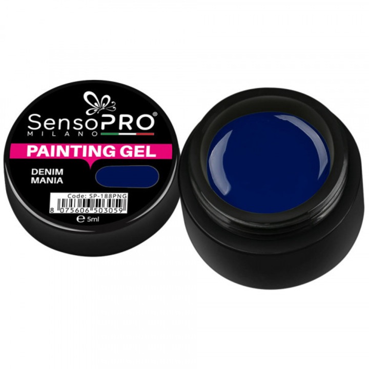 Gel UV Pictura Unghii Denim Mania, SensoPRO Milano, 5ml